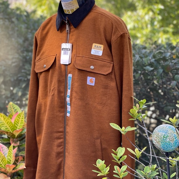 CARHARTT PAWNEE SHIRT JACKET 104074 BROWN - Picture 2 of 9